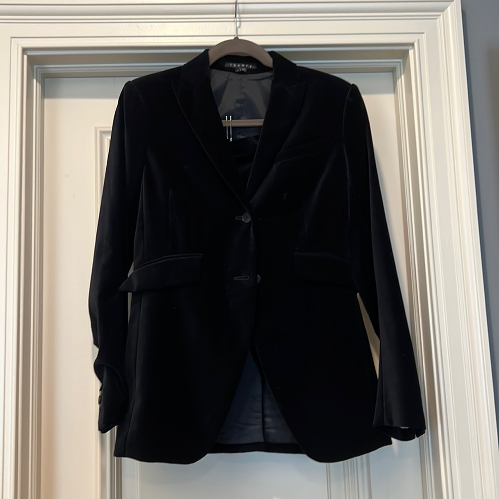 Theory - Velvet Blazer with Matching Skirt